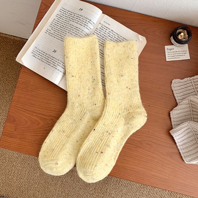 Dotted Ribbed Socks / Set