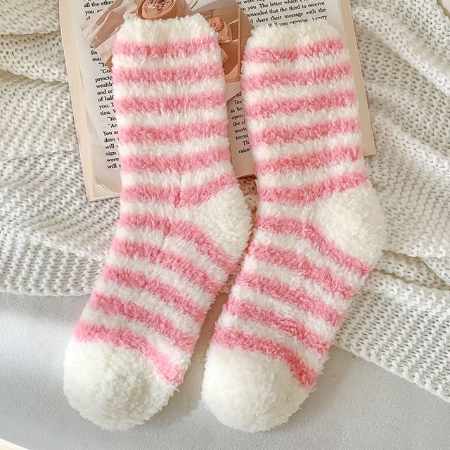 Striped Fleece Socks / Set