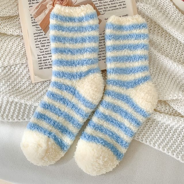 Striped Fleece Socks / Set