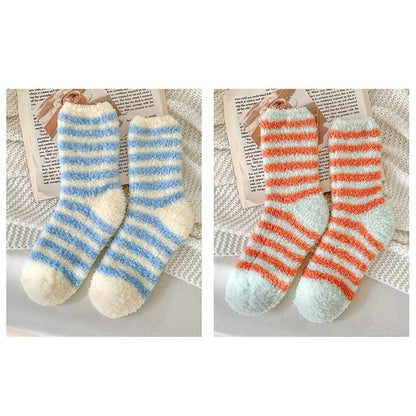 Striped Fleece Socks / Set