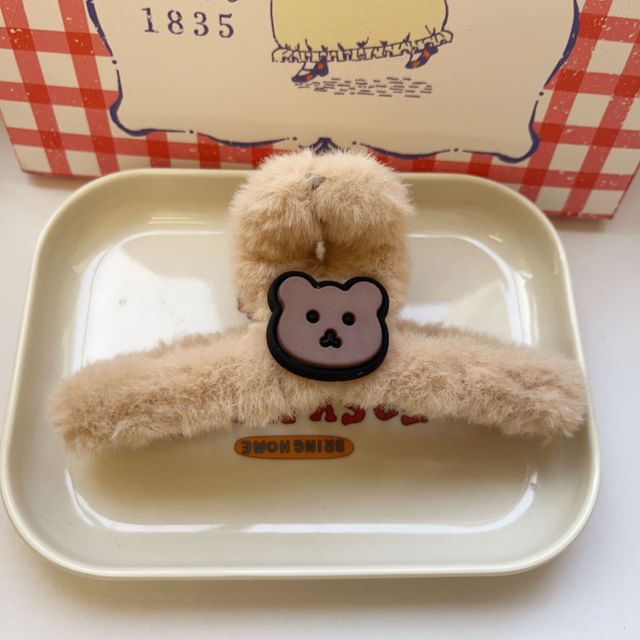 Bear Chenille Hair Clamp