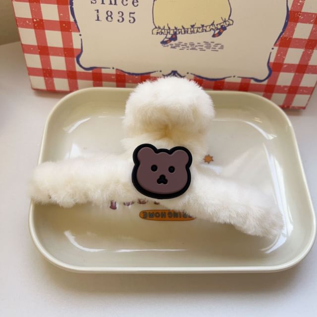 Bear Chenille Hair Clamp