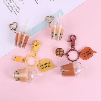 Bubble Tea Resin Keyring