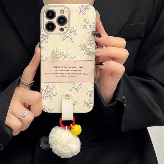 Rose Phone Pom Case Bell