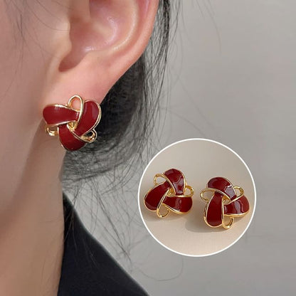 Glaze Earring Geometric Clip-On