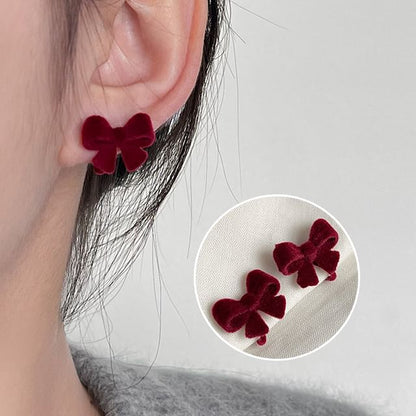 Bow Clip-On Earring Velvet