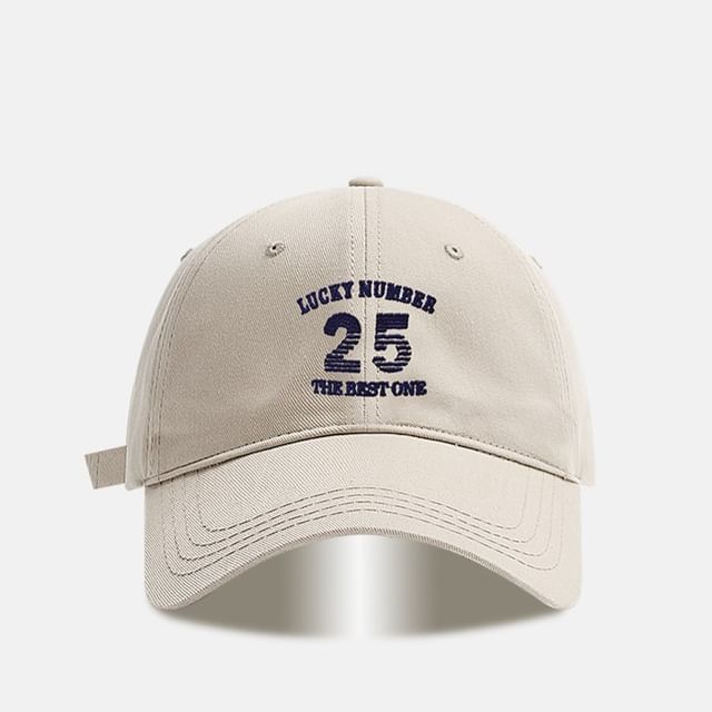 Cap Number Embroidered Baseball