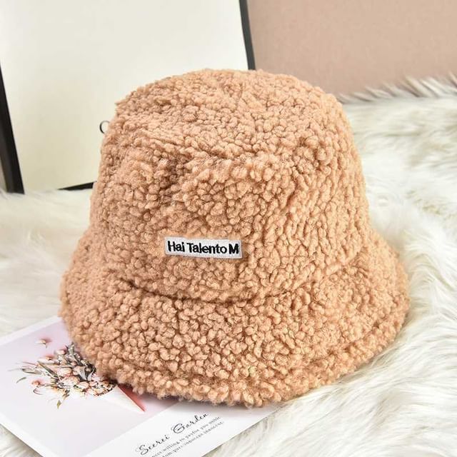 Fleece Hat Lettering Bucket