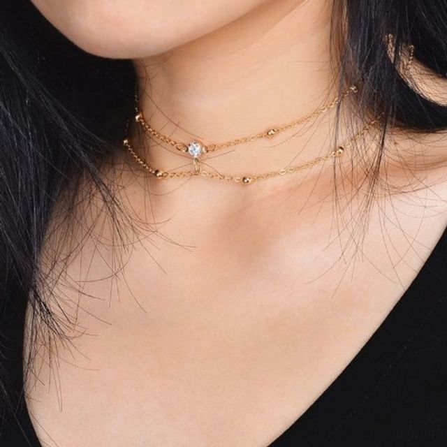 Alloy Necklace Body Set Chain Layered Designs)/ (Various /