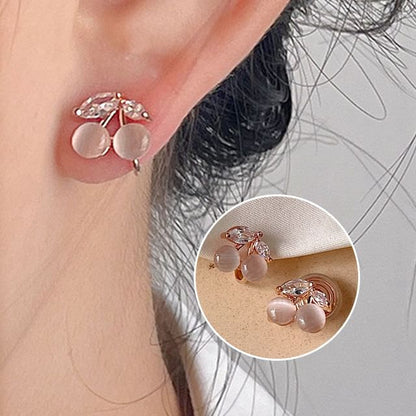 Faux Eye Alloy Cuff Rhinestone Cat Ear Cherry Stone