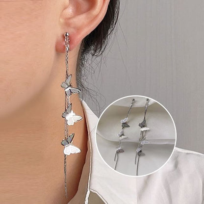 Earring Butterfly Threader Alloy