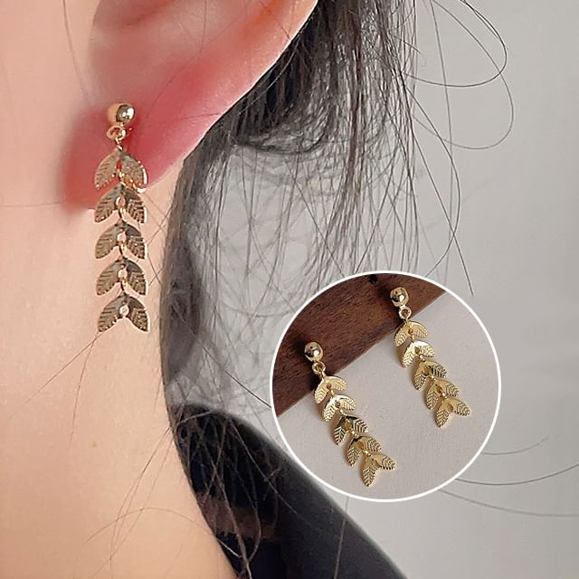 Dangle Leaf Alloy Earring