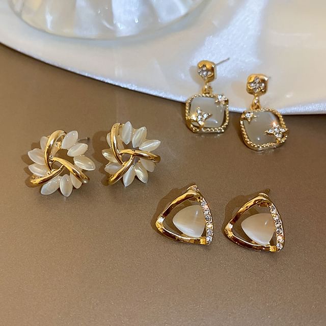 Earring Faux / Gemstone Stud Drop