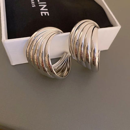 Designs) Tone Earring (Various Silver