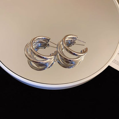Designs) Tone Earring (Various Silver
