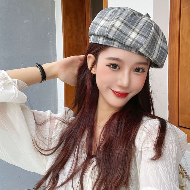 Plaid Beret