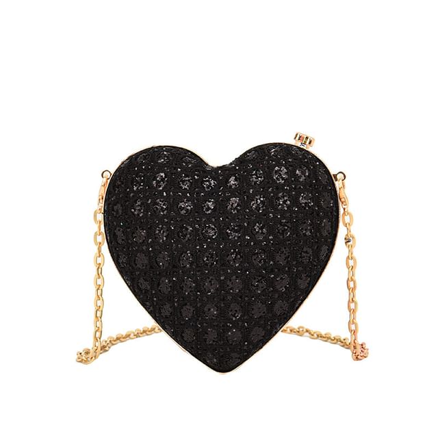 Rhinestone Bag Heart Crossbody