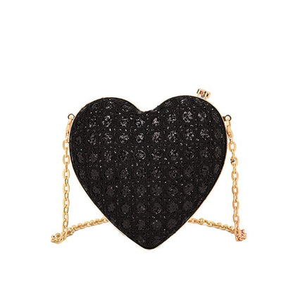 Rhinestone Bag Heart Crossbody