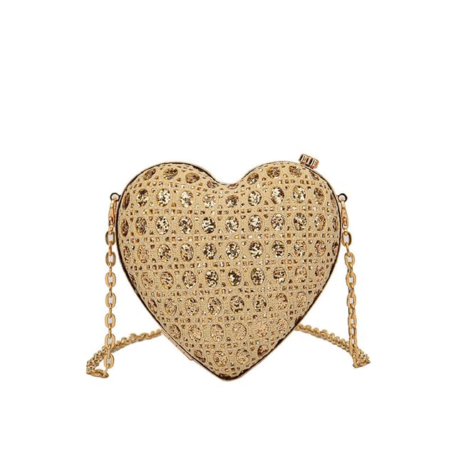 Rhinestone Bag Heart Crossbody