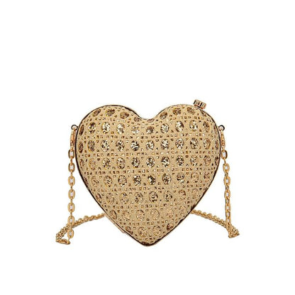 Rhinestone Bag Heart Crossbody