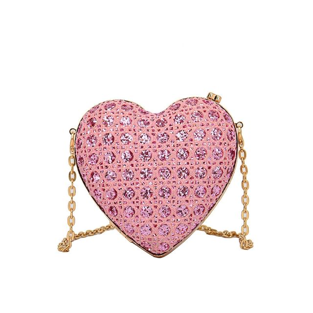 Rhinestone Bag Heart Crossbody