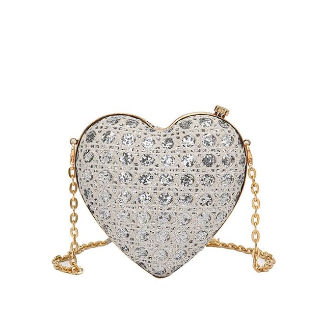 Rhinestone Bag Heart Crossbody