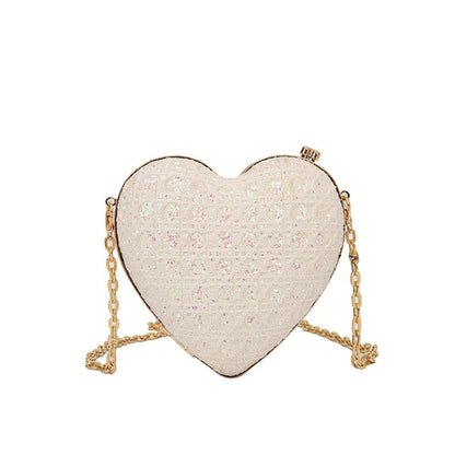 Rhinestone Bag Heart Crossbody