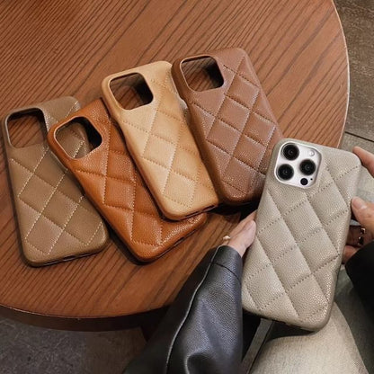 Case Faux Phone Quilted Leather