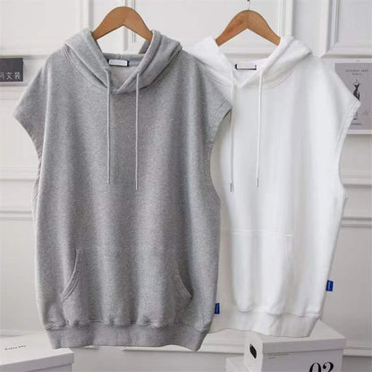 Sleeveless Plain Hoodie