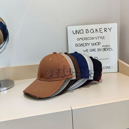 Baseball Applique Distressed Cap Lettering