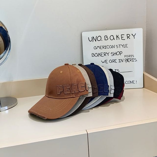 Baseball Applique Distressed Cap Lettering