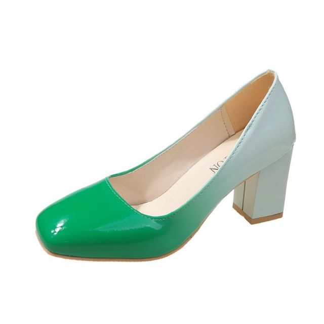 Block Heel Gradient Pumps