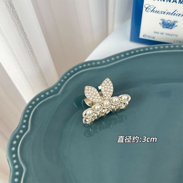 Rhinestone / Faux Pearl Alloy Hair Clamp / Set