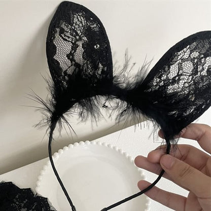 Mask Ear Lace Eye Headband Rabbit /