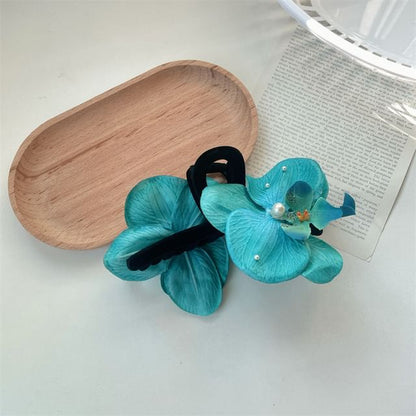 Clamp Hair Fabric Floral