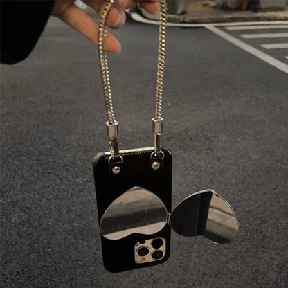 Case Heart Phone Mirrored