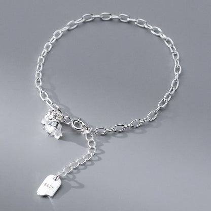 Floral Sterling Silver Bracelet