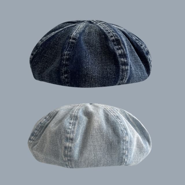 Washed Beret Denim