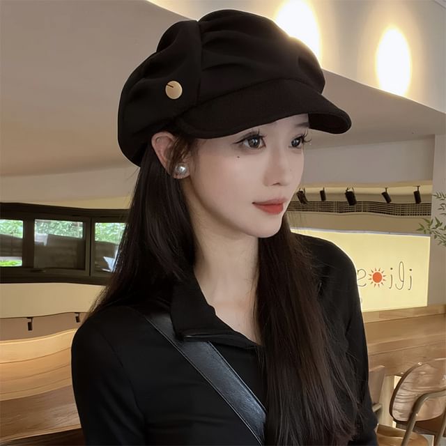 Newsboy Plain Cap Ruched