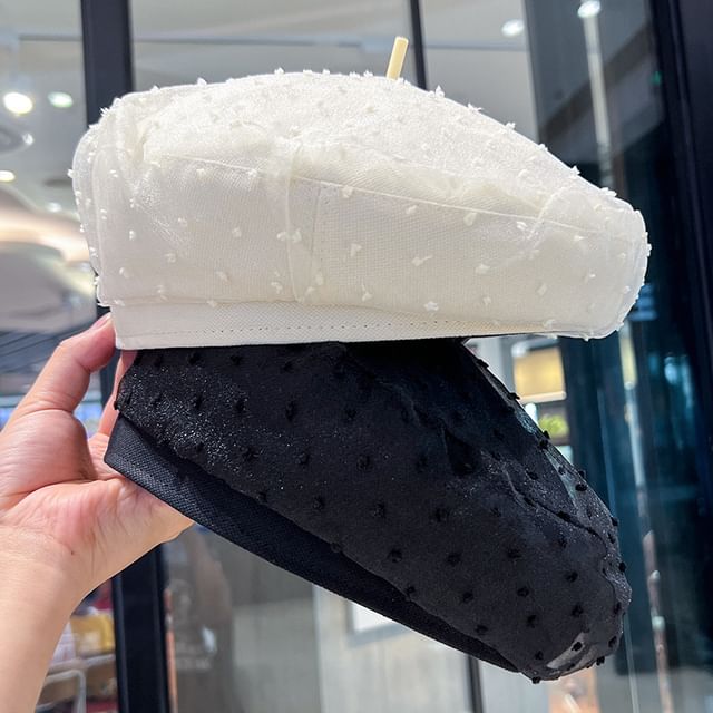 Beret Jacquard Mesh