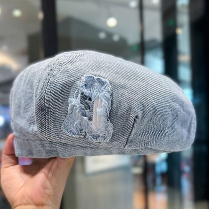 Washed Beret Denim Distressed
