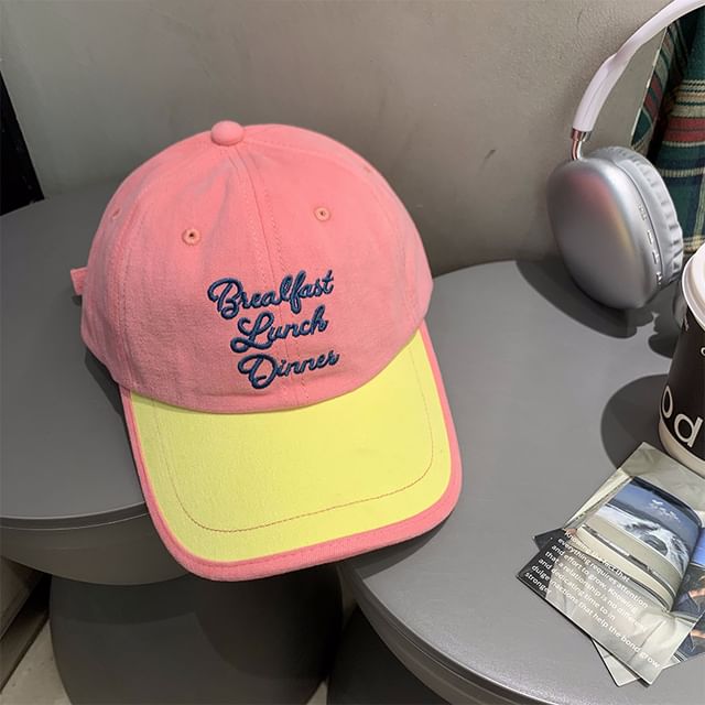 Two Baseball Embroidered Tone Cap Lettering