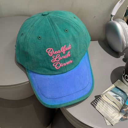 Two Baseball Embroidered Tone Cap Lettering