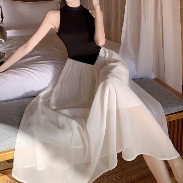 Maxi Tone Two Dress Sleeveless A-Line