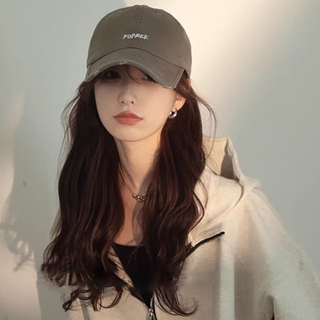 Embroidered Baseball Distressed Cap Lettering