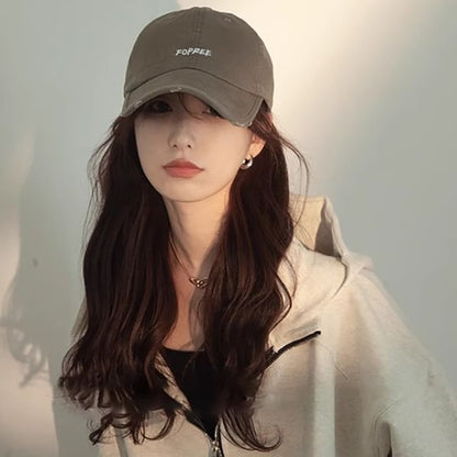 Embroidered Baseball Distressed Cap Lettering