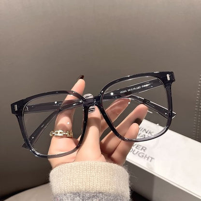 Blocking Square Frame Light Glasses Blue