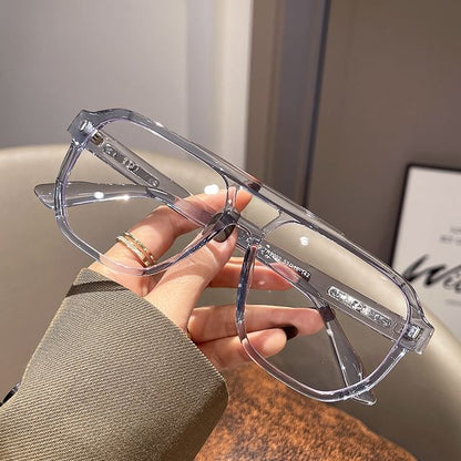 Frame Blocking Square Light Blue Glasses