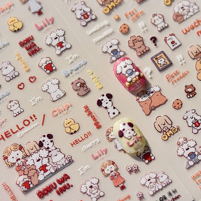 Dog Nail Art Stickers (Various Designs)