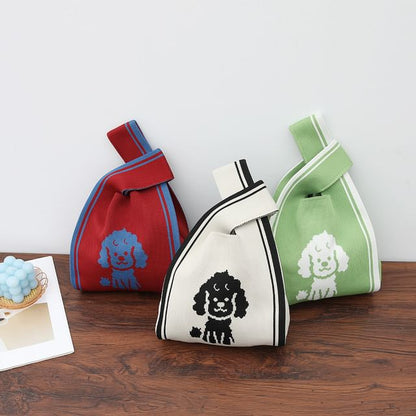 Tote Dog Bag Jacquard Knit
